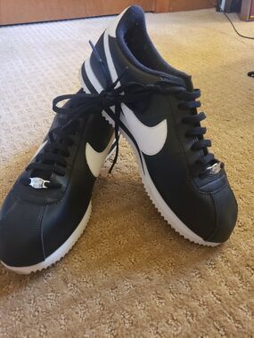 Nike Cortez ‘72 OG Basic Leather Black White Mens Sz 10.5